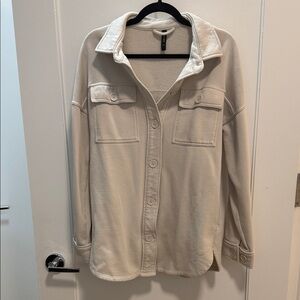 Elegant Cream Utility Jacket